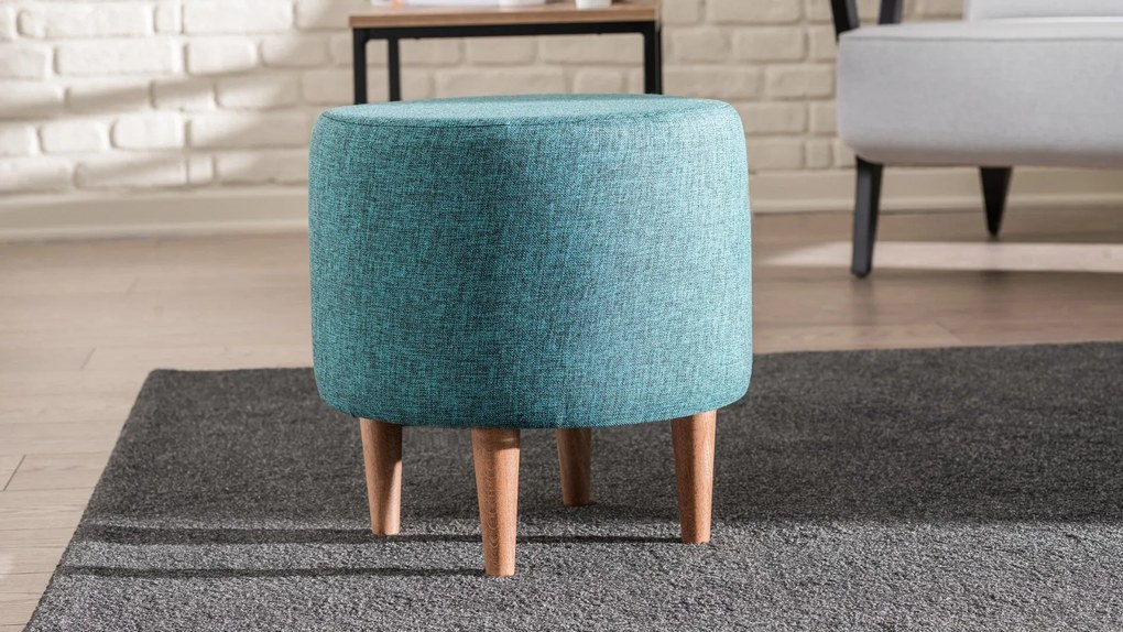 Taburet tapițat Liza - Turquoise