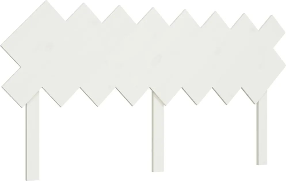 vidaXL Tăblie de pat, alb, 159,5x3x80,5 cm, lemn masiv de pin
