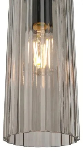 Nordlux - Lustră suspendată cu cablu MIELLA 3xE27/25W/230V negru/fumuriu