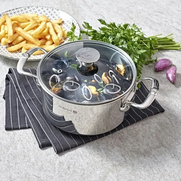 De Buyer 3427.24 - Oală cu capac MILADY, 24 cm, inox