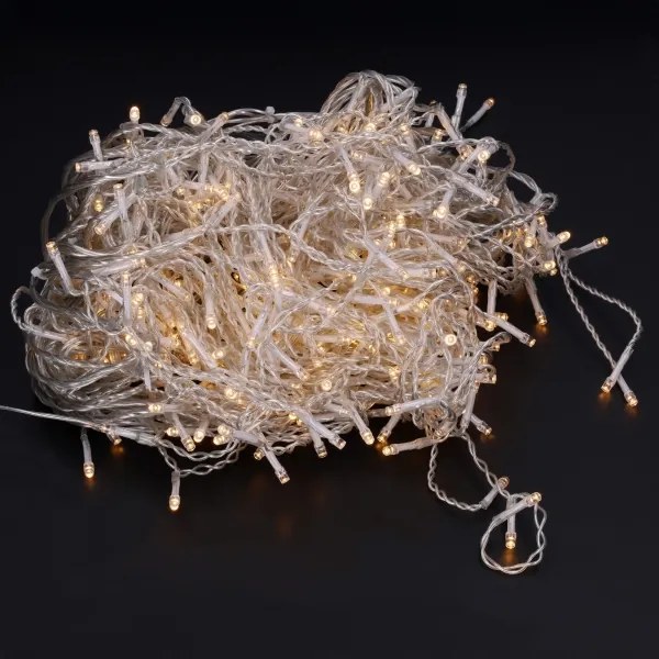 Brilagi - Ghirlandă LED pentru exterior, 400 LED, 8 funcții, 23 m, IP44, alb cald