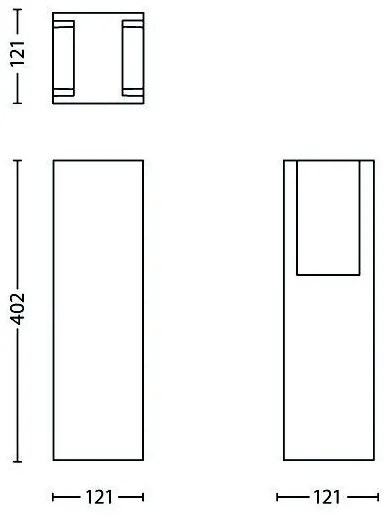 Lampă de exterior BRIDGE 1xE27/14W/230V IP44 40,2 cm Philips