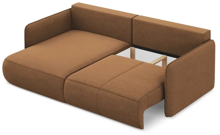 Colțar portocaliu extensibil/cu spațiu de depozitare (cu colț pe partea stângă) Nanea – Makamii