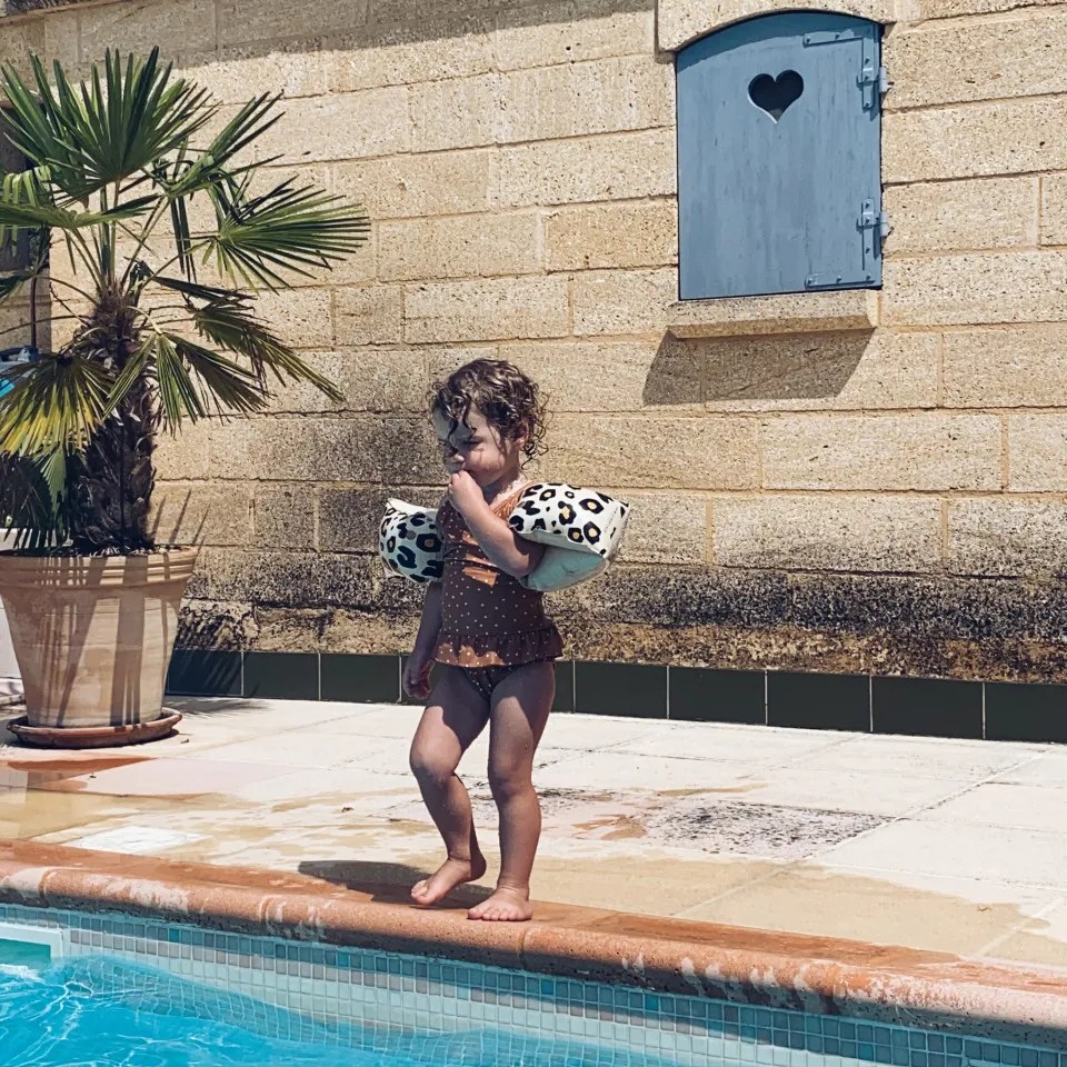 Aripioare înot leopard bej