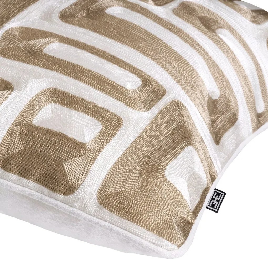 Perna decorativa design LUX Cerva 50x50cm, bej/ alb