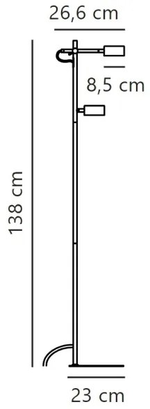 Lampadar LED dimabil Nordlux CLYDE 2xLED/4W/230V