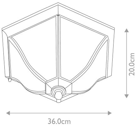 Plafonieră de exterior NEW Elstead NE8-M ENGLAND 2xE27/60W/230V IP44