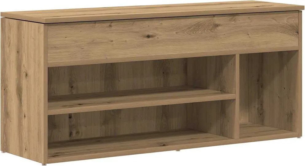 vidaXL Banchetă pantofar stejar artizanal 102x30,5x45cm lemn prelucrat