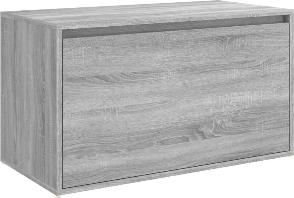 vidaXL Bancă de hol, gri sonoma, 80x40x45 cm, lemn prelucrat