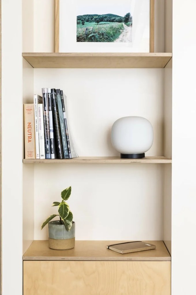 Veioza/Lampa de masa stil minimalist AMELIA negru, alb