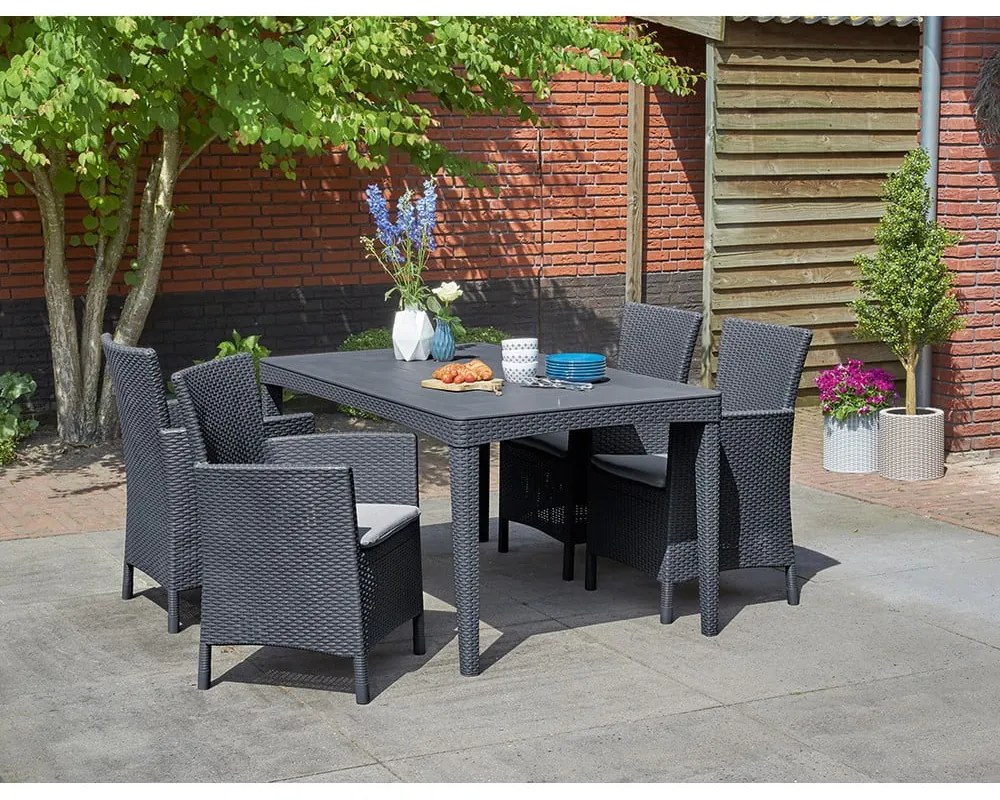 Fotoliu de grădină gri închis din plastic Lowa – Keter