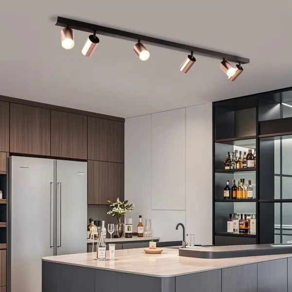 Immax 08305L - Plafonieră PUNTO 6xGU10/9W/230V roz auriu
