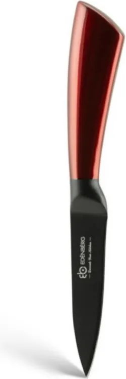 Set de cutite Edenberg EB-936, 5 piese, Otel carbon, Suport, Rosu
