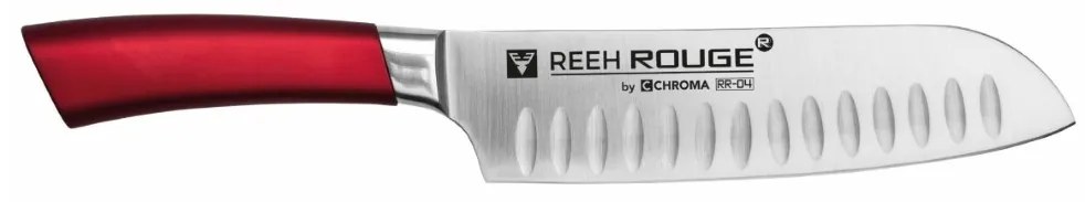 Cutit pentru peste, carne si legume, 18 cm SANTOKU Chroma Reeh Rouge RR-04