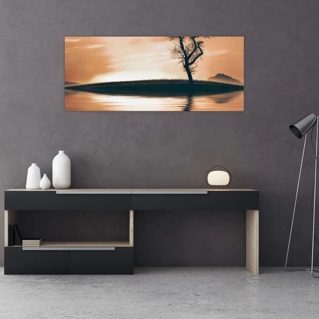 Tablou - Copaci pe insulă (120x50 cm)
