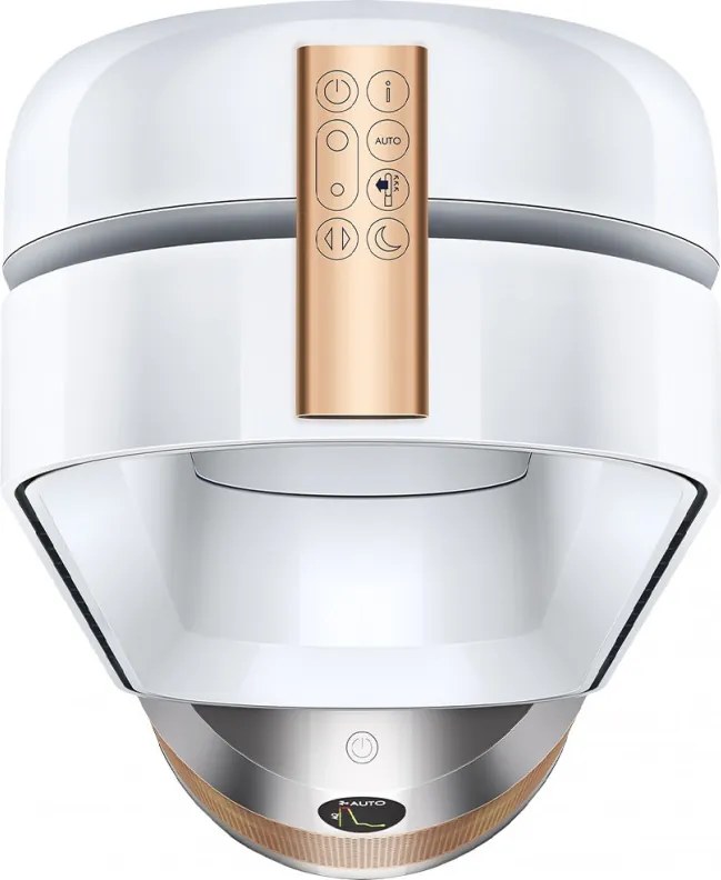 Resigilat: Purificator si racitor de aer Dyson Cool Formaldehyde™ TP09, 40W, 40 m², 10 viteze, Oscilatie, HEPA, Wi-Fi, LCD, Control vocal, Alb/Auriu