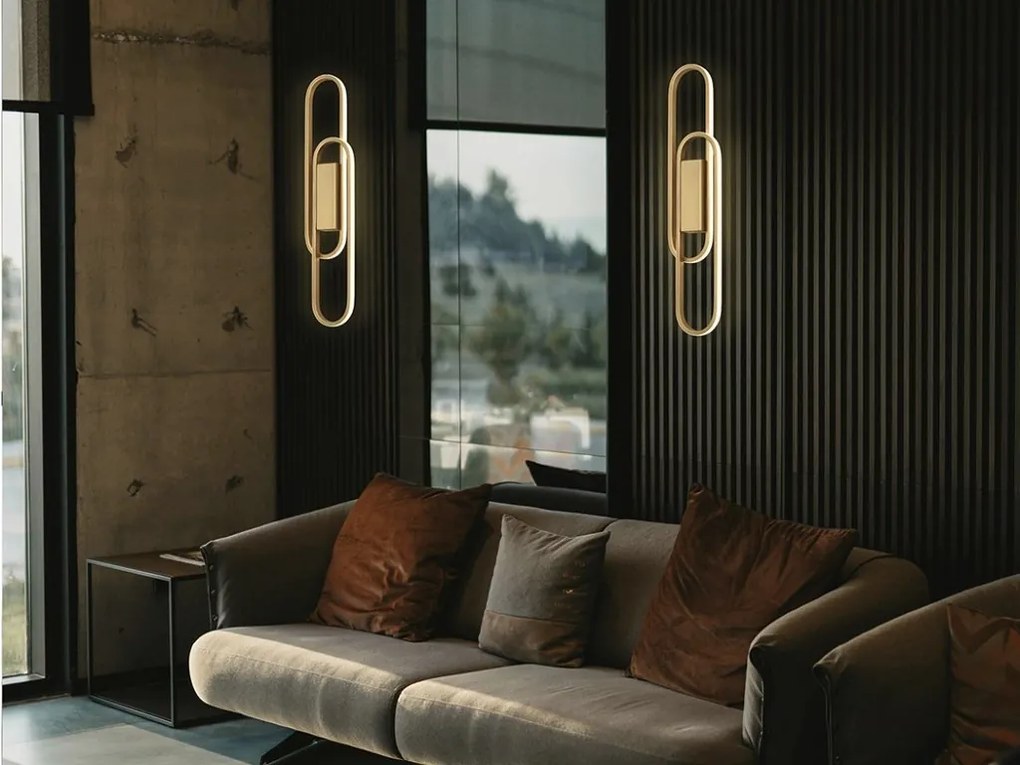 Aplica de perete LED design ultra-modern Odele auriu