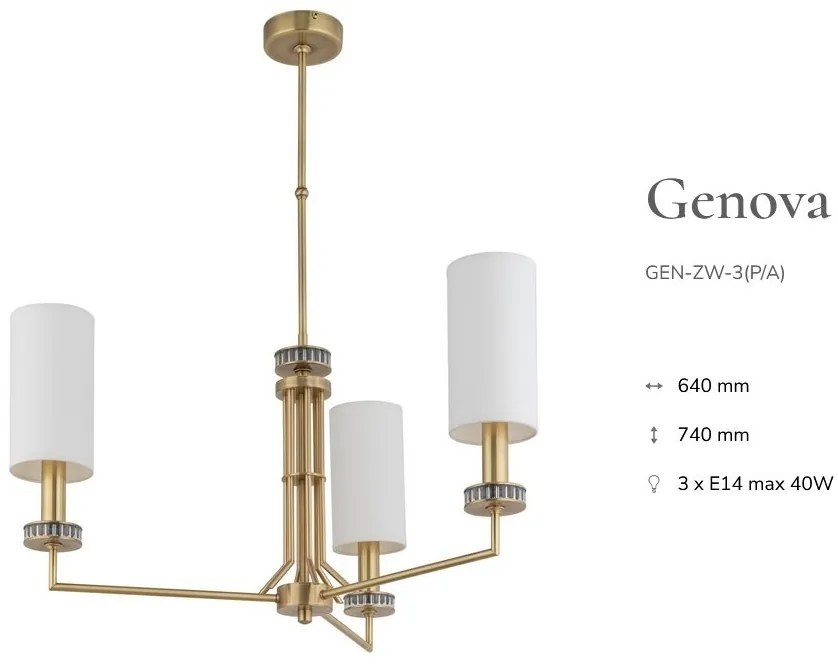 Candelabru 3 brate design clasic realizat manual Genova
