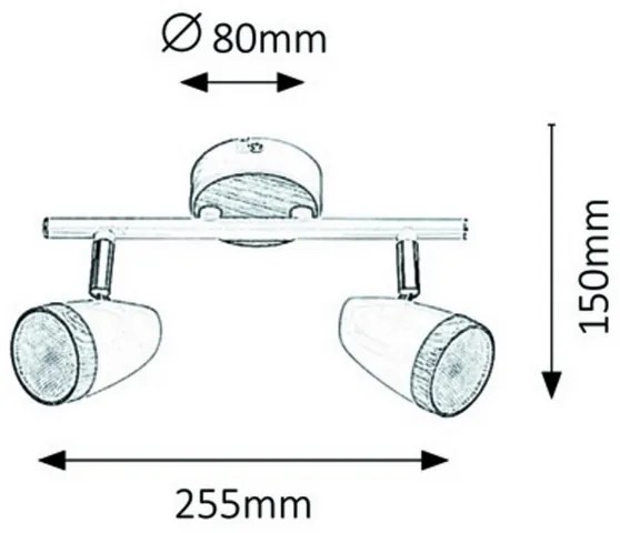Rabalux 5565 - Spot LED KAREN 2xLED/4W/230V