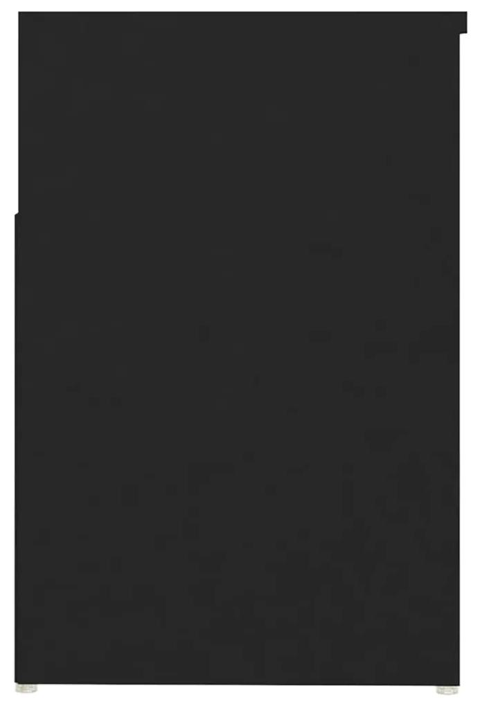 Bancheta pantofar, negru, 80x30x45 cm, PAL 1, Negru, 1