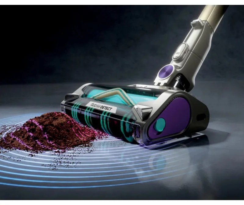 Aspirator vertical Shark IP3251EUT, 380W, 0.7 L, PowerDetect, Brat rabatabil, Autonomie 70 min, Gri/Violet