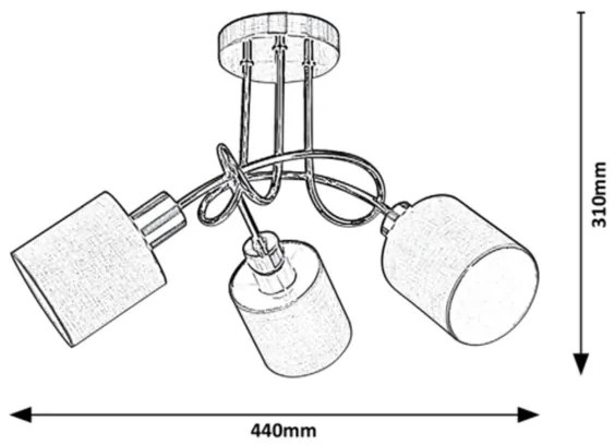 Lustră aplicată Rabalux 3xE14/25W/230V