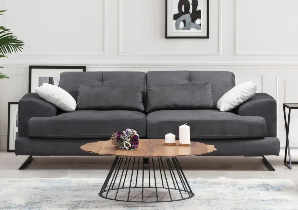 Canapea cu 3 Locuri Frido 3 Seater, Antracit