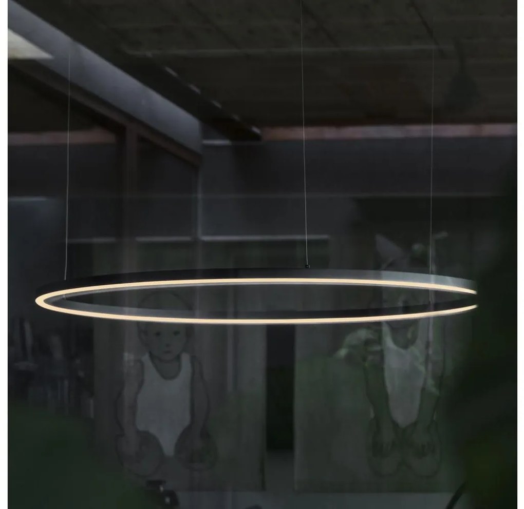 Lustră LED pe cablu Ideal Lux ORACLE SLIM LED/53W/230V 2700K d. 90 cm negru