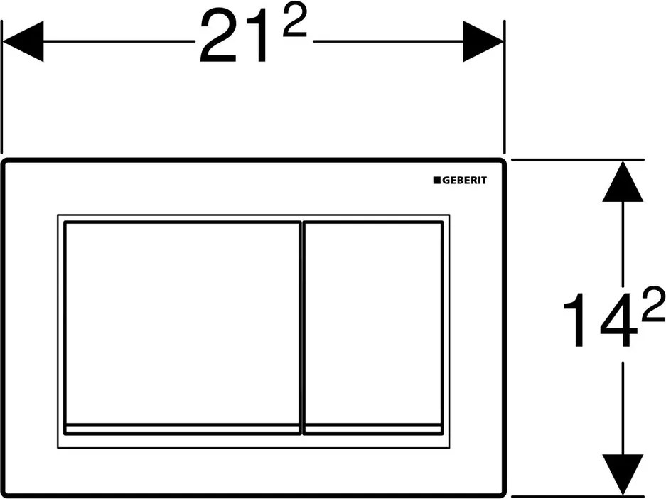 Clapeta de actionare Geberit Omega30 crom mat crom lucios
