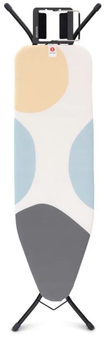 Masa de calcat Brabantia B 1003338, 124x38 cm, 7 pozitii de reglare, Suport pentru fier, Alb/Gri