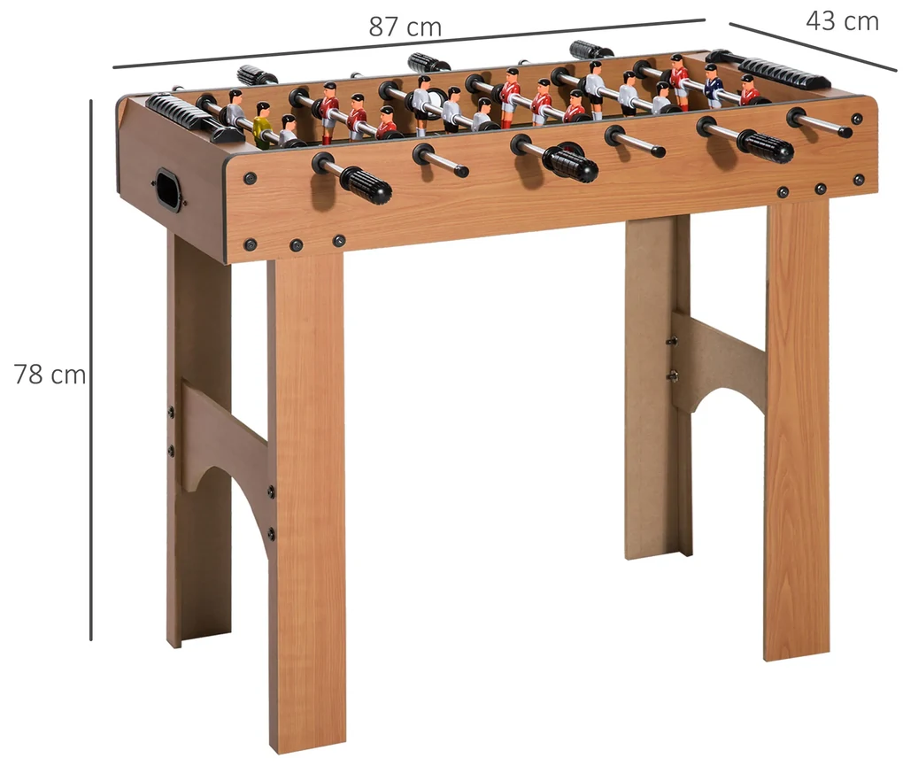 HOMCOM Teren de Fotbal Balilla Profesionala in Lemn MDF, 87x 4 x78cm | Aosom Romania