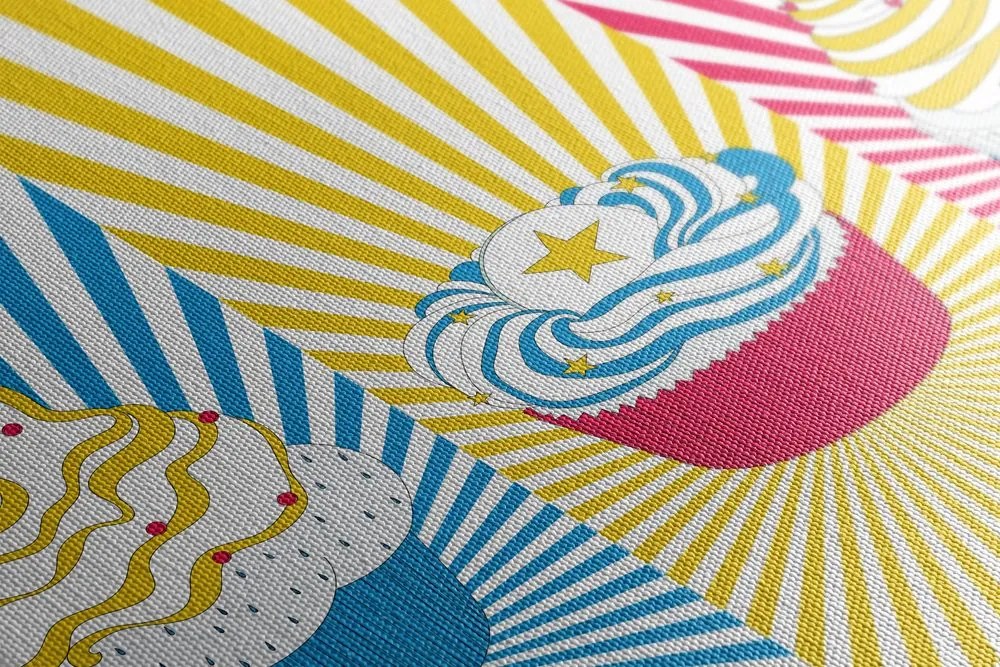 Tablou pop art cupcakes