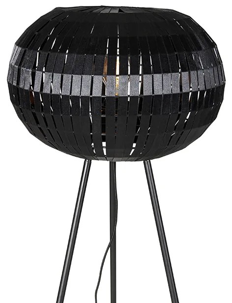 Lampa de podea moderna cu trepied neagra - Zoë