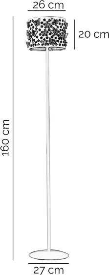 Lampadar ONLI TITILLA 1xE27/22W/230V mov/alb