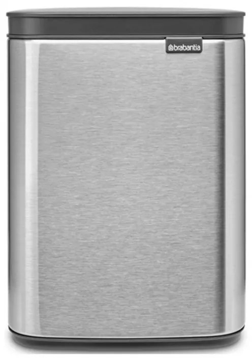 Cos de gunoi Brabantia Bo Small 1006625, 4 L, Deschidere lina si silentioasa, Baza antiderapanta, Rezistent la amprente, Inox/Mat