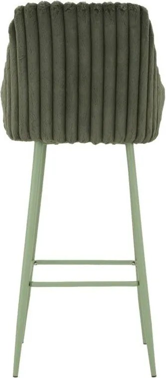 Scaune de bar verzi cu cotiere 2 buc. tapițate (înălțime șezut 78 cm) Alaska – Mauro Ferretti
