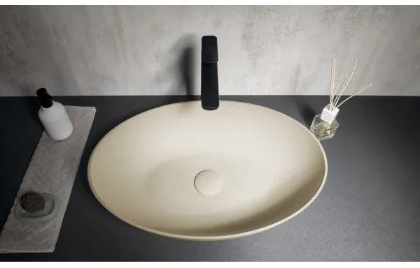 Sapho - Lavoar pentru montaj pe blat FORMIGO 60x40 cm, beton/bej