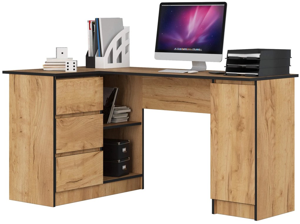 Masă PC de colț Bevin (Stejar craft) (S). 1069883