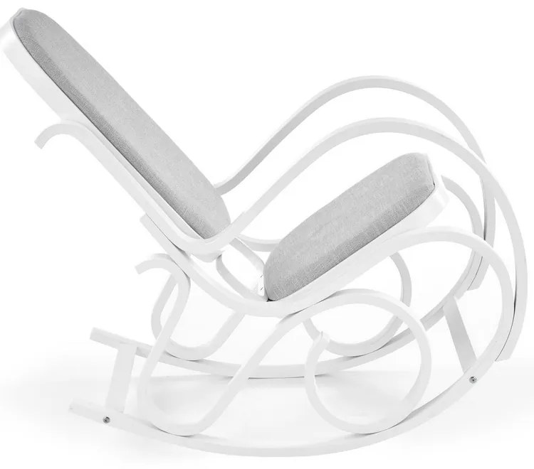 Scaun balansoar Max Plus, gri/alb