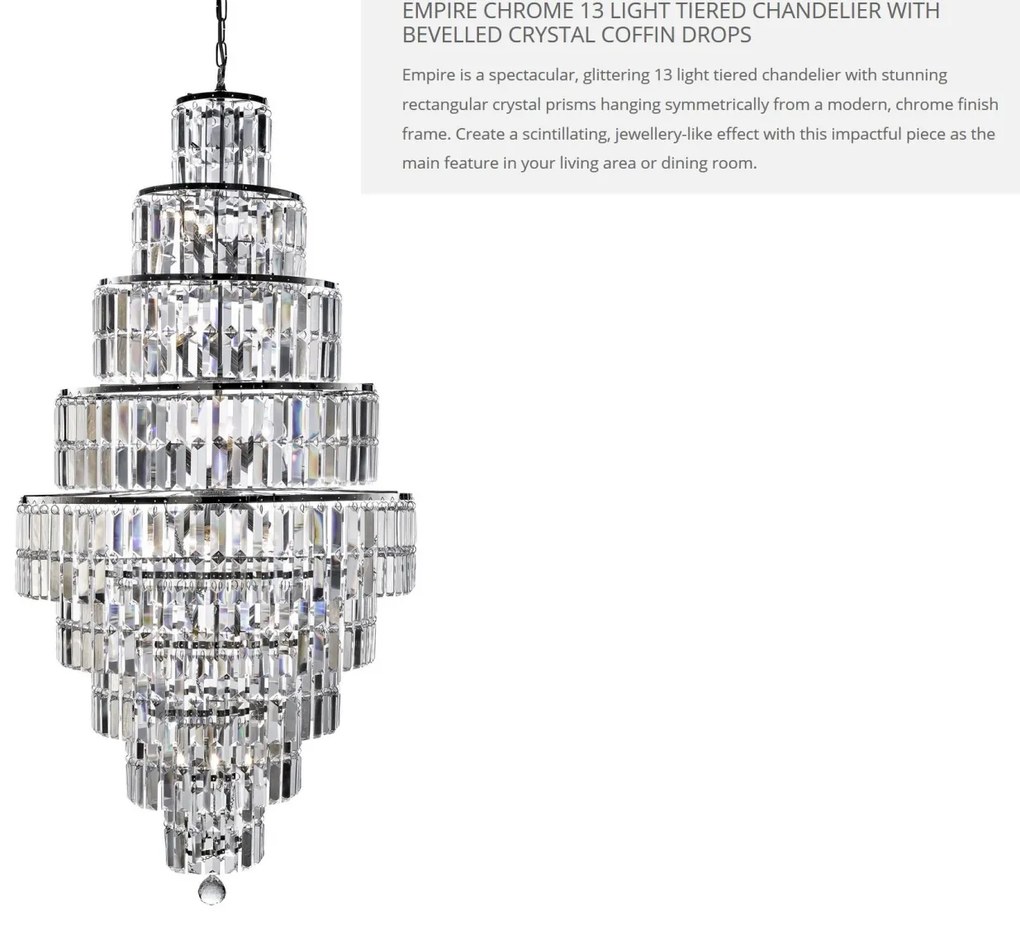 Lustra cristal casa scarii design LUX Empire 13L 1500CC SRT