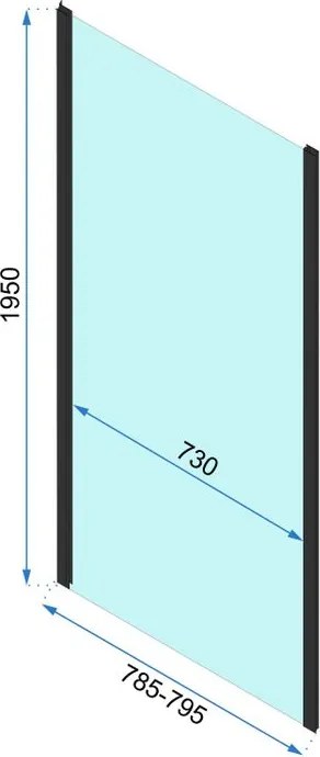 Cabina dus Rapid Slide 120 x 100 cm auriu