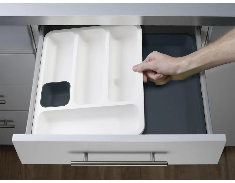 Sertar reglabil pentru tacâmuri Joseph Joseph DrawerStore, gri