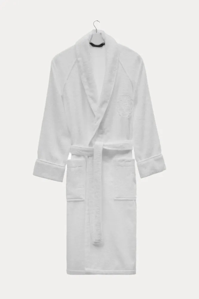 Halat unisex din modal DELUXE Alb / White XL