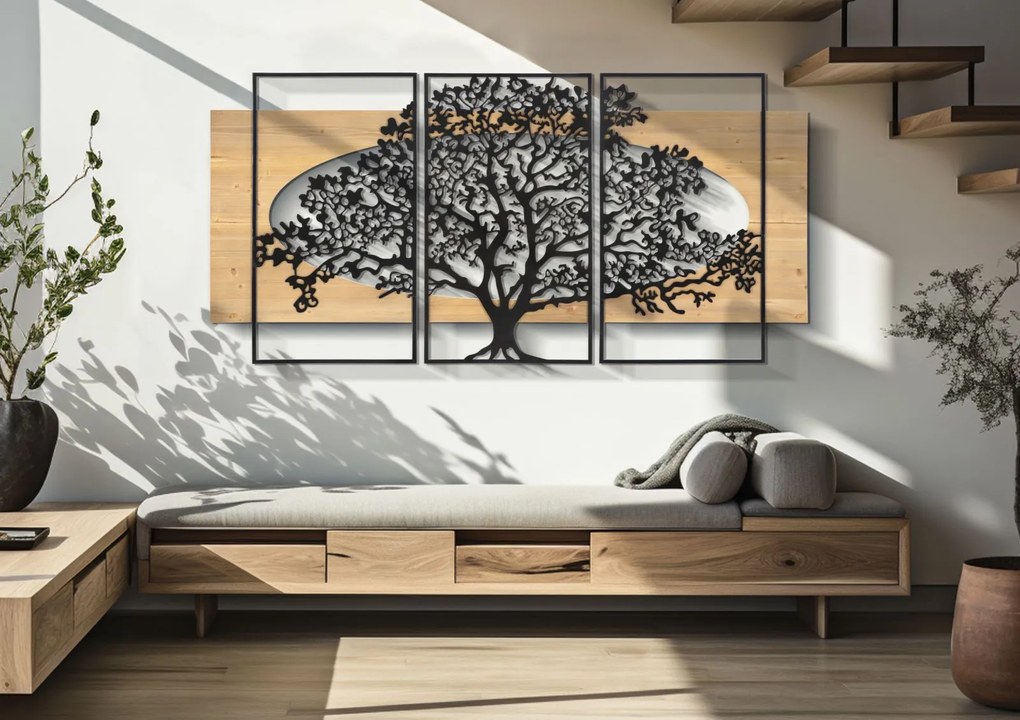 Mauro Ferretti Set 3 Bucati Panou De Perete cm 176X2X90 (63X2X90-50X2X90) | Aosom Romania