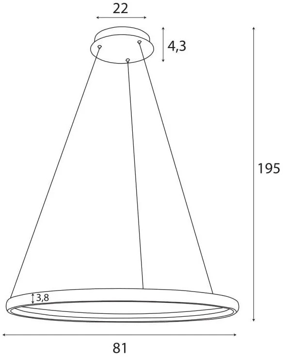 Lustra LED cu telecomanda design circular Qled