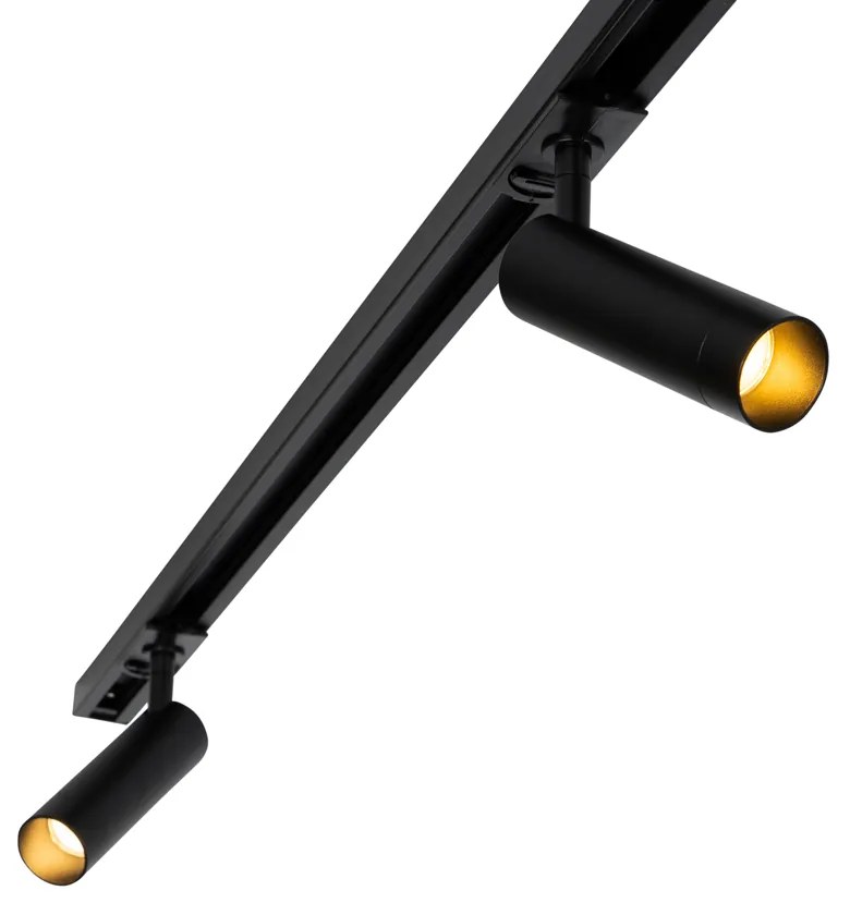Sistem de șine modern cu 5 spoturi negru monofazat 3,5 cm - Iconic Jeana Luxe