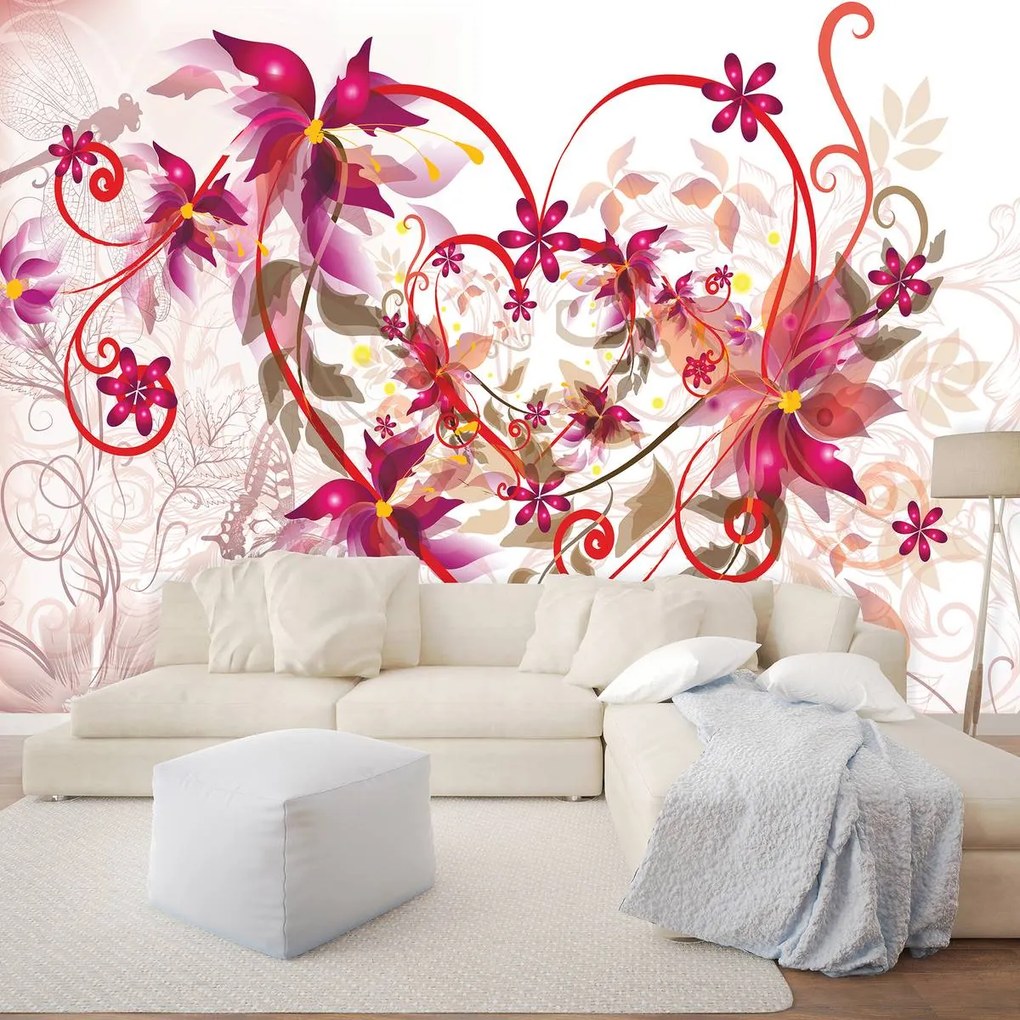 Fototapet - Arta florală - abstract (152,5x104 cm)