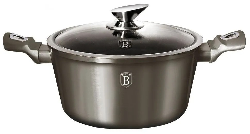 Oala cu capac 28 cm Carbon Metallic Line Berlinger Haus BH 1236N