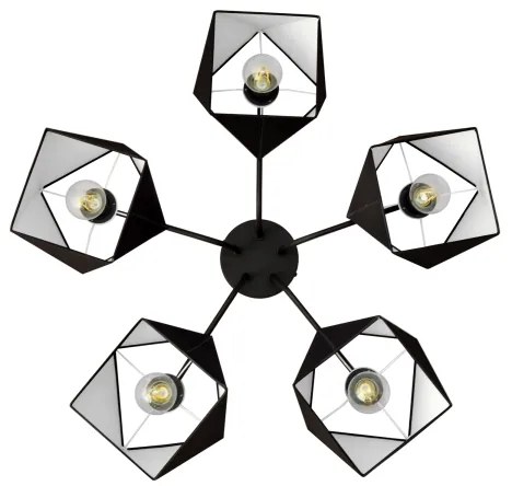 Lustra ADAMANT 5xE27/15W/230V negru
