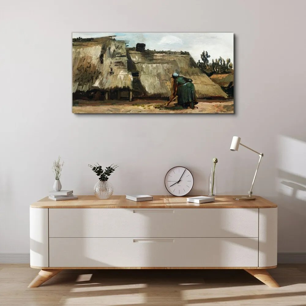 Tablou canvas Desen case de sat
